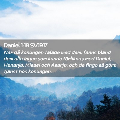 Picture 02 - Daniel 1:19 SV1917 - När då konungen talade med dem, fanns bland dem - Bible Verse Picture