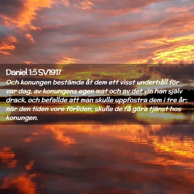 Picture 02 - Daniel 1:5 SV1917 - Och konungen bestämde åt dem ett visst - Bible Verse Picture