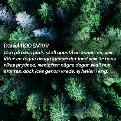 Picture 02 - Daniel 11:20 SV1917 - Och på hans plats skall uppstå en annan, en som - Bible Verse Picture