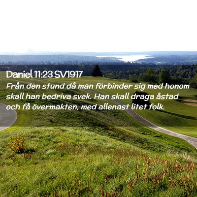Picture 02 - Daniel 11:23 SV1917 - Från den stund då man förbinder sig med honom - Bible Verse Picture