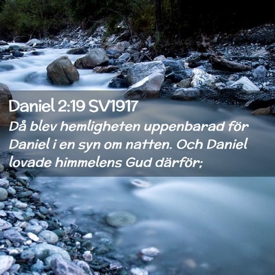 Picture 02 - Daniel 2:19 SV1917 - Då blev hemligheten uppenbarad för Daniel i en - Bible Verse Picture