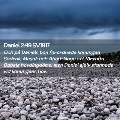 Picture 02 - Daniel 2:49 SV1917 - Och på Daniels bön förordnade konungen Sadrak, - Bible Verse Picture