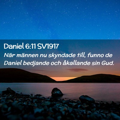 Picture 02 - Daniel 6:11 SV1917 - När männen nu skyndade till, funno de Daniel - Bible Verse Picture