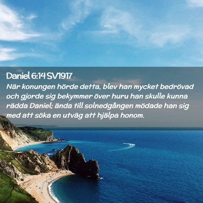 Picture 02 - Daniel 6:14 SV1917 - När konungen hörde detta, blev han mycket - Bible Verse Picture
