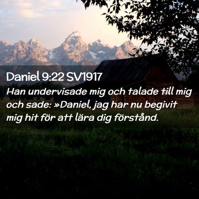 Picture 02 - Daniel 9:22 SV1917 - Han undervisade mig och talade till mig och sade: - Bible Verse Picture