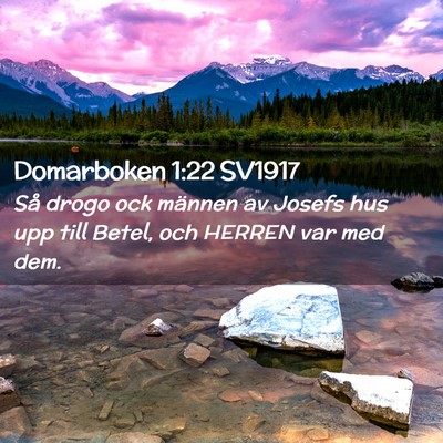 Picture 02 - Domarboken 1:22 SV1917 - Så drogo ock männen av Josefs hus upp till - Bible Verse Picture