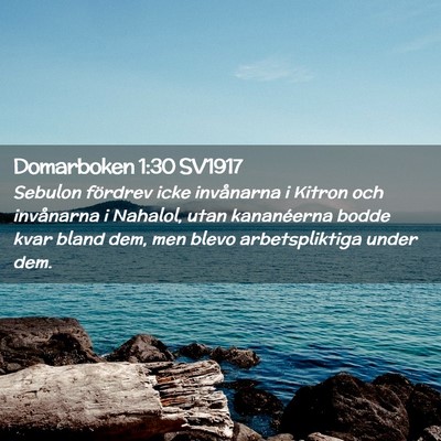 Picture 02 - Domarboken 1:30 SV1917 - Sebulon fördrev icke invånarna i Kitron och - Bible Verse Picture