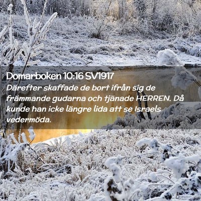 Picture 02 - Domarboken 10:16 SV1917 - Därefter skaffade de bort ifrån sig de - Bible Verse Picture