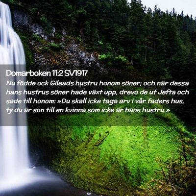 Picture 02 - Domarboken 11:2 SV1917 - Nu födde ock Gileads hustru honom söner; och - Bible Verse Picture