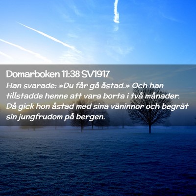 Picture 02 - Domarboken 11:38 SV1917 - Han svarade: »Du får gå åstad.» Och han - Bible Verse Picture