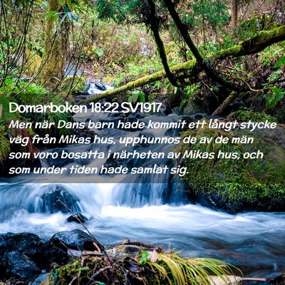 Picture 02 - Domarboken 18:22 SV1917 - Men när Dans barn hade kommit ett långt stycke - Bible Verse Picture