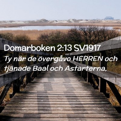 Picture 02 - Domarboken 2:13 SV1917 - Ty när de övergåvo HERREN och tjänade Baal - Bible Verse Picture
