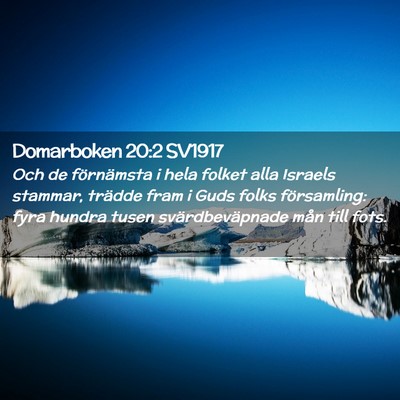 Picture 02 - Domarboken 20:2 SV1917 - Och de förnämsta i hela folket alla Israels - Bible Verse Picture