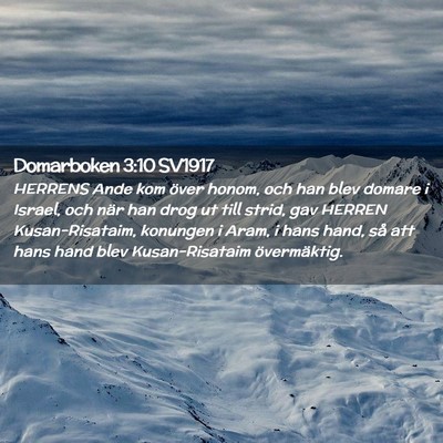 Picture 02 - Domarboken 3:10 SV1917 - HERRENS Ande kom över honom, och han blev domare - Bible Verse Picture