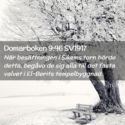 Picture 02 - Domarboken 9:46 SV1917 - När besättningen i Sikems torn hörde detta, - Bible Verse Picture