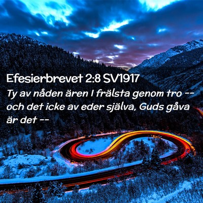 Picture 02 - Efesierbrevet 2:8 SV1917 - Ty av nåden ären I frälsta genom tro -- och - Bible Verse Picture