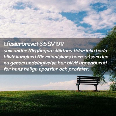 Picture 02 - Efesierbrevet 3:5 SV1917 - som under förgångna släktens tider icke hade - Bible Verse Picture