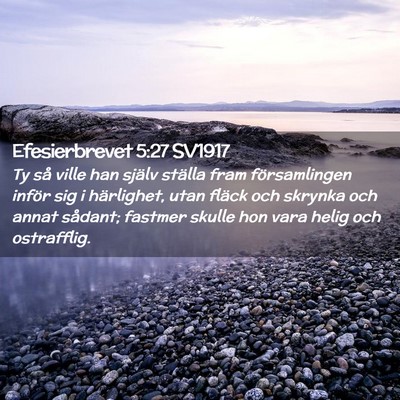 Picture 02 - Efesierbrevet 5:27 SV1917 - Ty så ville han själv ställa fram - Bible Verse Picture