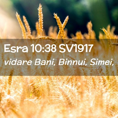 Picture 02 - Esra 10:38 SV1917 - vidare Bani, Binnui, - Bible Verse Picture