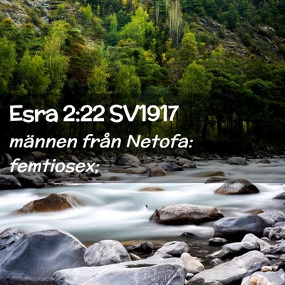 Picture 02 - Esra 2:22 SV1917 - männen från Netofa: - Bible Verse Picture