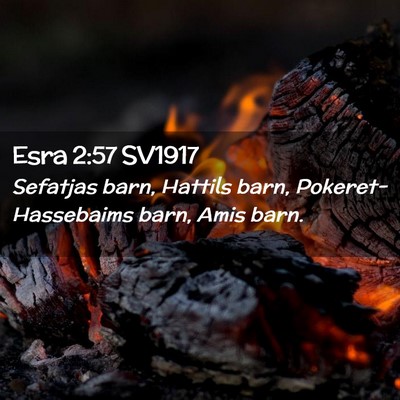 Picture 02 - Esra 2:57 SV1917 - Sefatjas barn, Hattils barn, Pokeret-Hassebaims - Bible Verse Picture