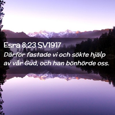 Picture 02 - Esra 8:23 SV1917 - Därför fastade vi och sökte hjälp av vår - Bible Verse Picture