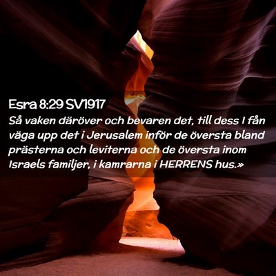 Picture 02 - Esra 8:29 SV1917 - Så vaken däröver och bevaren det, till dess I - Bible Verse Picture