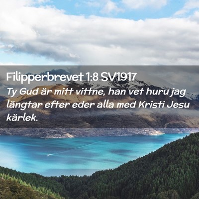 Picture 02 - Filipperbrevet 1:8 SV1917 - Ty Gud är mitt vittne, han vet huru jag längtar - Bible Verse Picture
