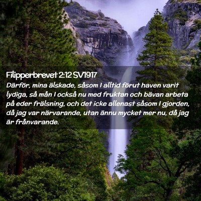 Picture 02 - Filipperbrevet 2:12 SV1917 - Därför, mina älskade, såsom I alltid förut - Bible Verse Picture