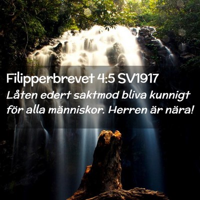Picture 02 - Filipperbrevet 4:5 SV1917 - Låten edert saktmod bliva kunnigt för alla - Bible Verse Picture