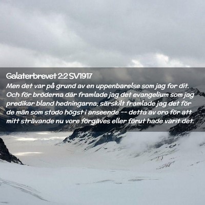 Picture 02 - Galaterbrevet 2:2 SV1917 - Men det var på grund av en uppenbarelse som jag - Bible Verse Picture