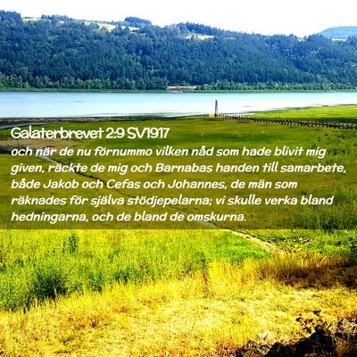 Picture 02 - Galaterbrevet 2:9 SV1917 - och när de nu förnummo vilken nåd som hade - Bible Verse Picture