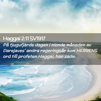 Picture 02 - Haggai 2:11 SV1917 - På tjugufjärde dagen i nionde månaden av - Bible Verse Picture