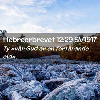 Picture 02 - Hebreerbrevet 12:29 SV1917 - Ty »vår Gud är en förtärande - Bible Verse Picture