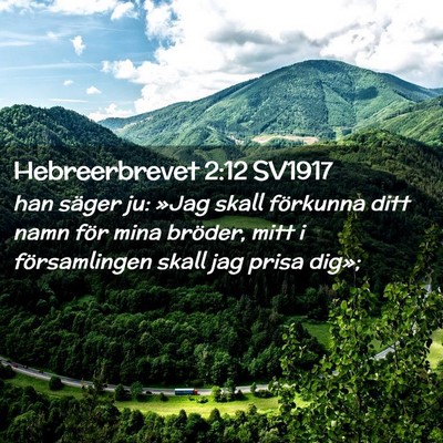 Picture 02 - Hebreerbrevet 2:12 SV1917 - han säger ju: »Jag skall förkunna ditt namn - Bible Verse Picture