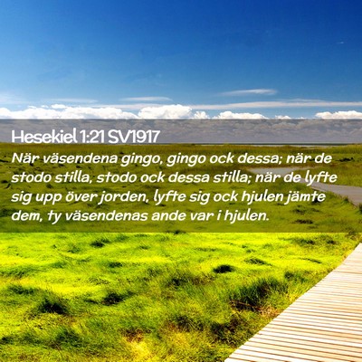 Picture 02 - Hesekiel 1:21 SV1917 - När väsendena gingo, gingo ock dessa; när de - Bible Verse Picture