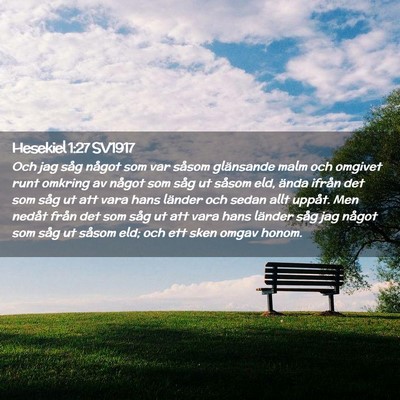 Picture 02 - Hesekiel 1:27 SV1917 - Och jag såg något som var såsom glänsande - Bible Verse Picture