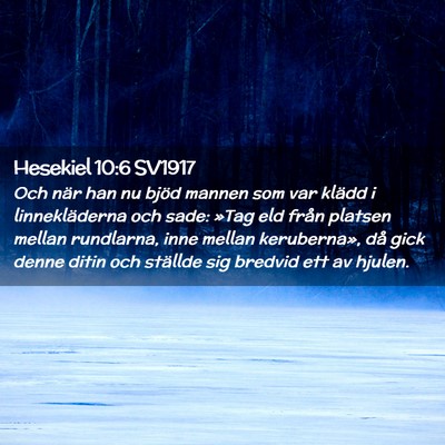 Picture 02 - Hesekiel 10:6 SV1917 - Och när han nu bjöd mannen som var klädd i - Bible Verse Picture