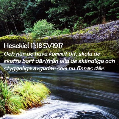 Picture 02 - Hesekiel 11:18 SV1917 - Och när de hava kommit dit, skola de skaffa bort - Bible Verse Picture