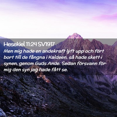 Picture 02 - Hesekiel 11:24 SV1917 - Men mig hade en andekraft lyft upp och fört bort - Bible Verse Picture