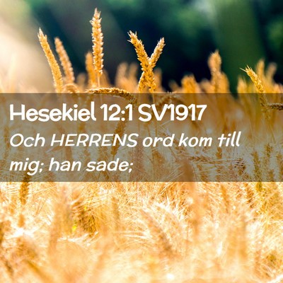 Picture 02 - Hesekiel 12:1 SV1917 - Och HERRENS ord kom till mig; han - Bible Verse Picture