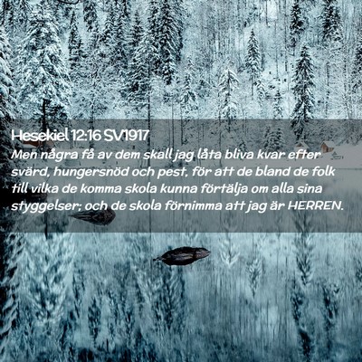 Picture 02 - Hesekiel 12:16 SV1917 - Men några få av dem skall jag låta bliva kvar - Bible Verse Picture