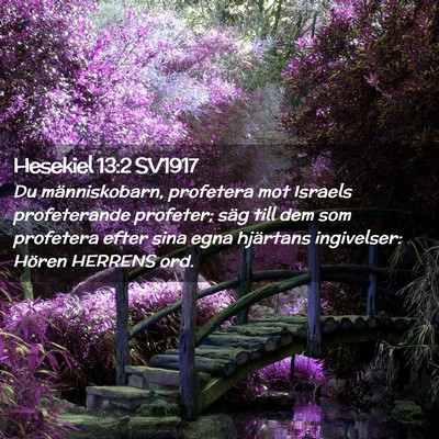 Picture 02 - Hesekiel 13:2 SV1917 - Du människobarn, profetera mot Israels - Bible Verse Picture