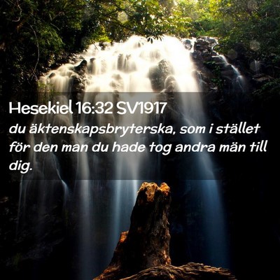 Picture 02 - Hesekiel 16:32 SV1917 - du äktenskapsbryterska, som i stället för den - Bible Verse Picture