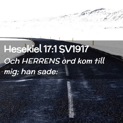 Picture 02 - Hesekiel 17:1 SV1917 - Och HERRENS ord kom till mig; han - Bible Verse Picture