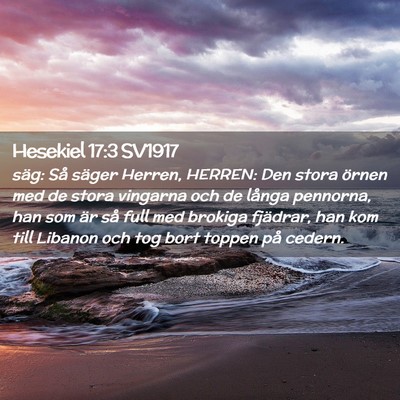 Picture 02 - Hesekiel 17:3 SV1917 - säg: Så säger Herren, HERREN: Den stora örnen - Bible Verse Picture