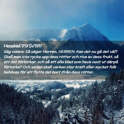 Picture 02 - Hesekiel 17:9 SV1917 - Säg vidare: Så säger Herren, HERREN: Kan det - Bible Verse Picture