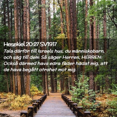 Picture 02 - Hesekiel 20:27 SV1917 - Tala därför till Israels hus, du människobarn, - Bible Verse Picture
