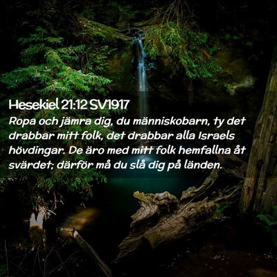 Picture 02 - Hesekiel 21:12 SV1917 - Ropa och jämra dig, du människobarn, ty det - Bible Verse Picture