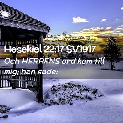 Picture 02 - Hesekiel 22:17 SV1917 - Och HERRENS ord kom till mig; han - Bible Verse Picture